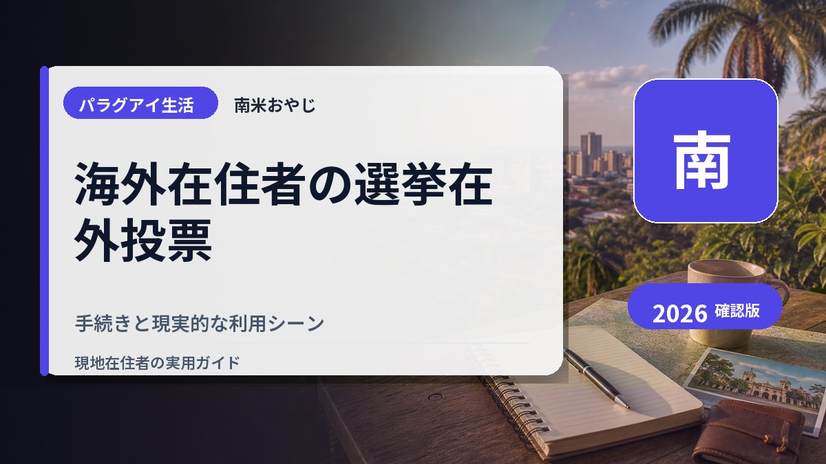 海外在住者の選挙在外投票｜手続きと現実的な利用シーン の内容を表すサムネイル画像