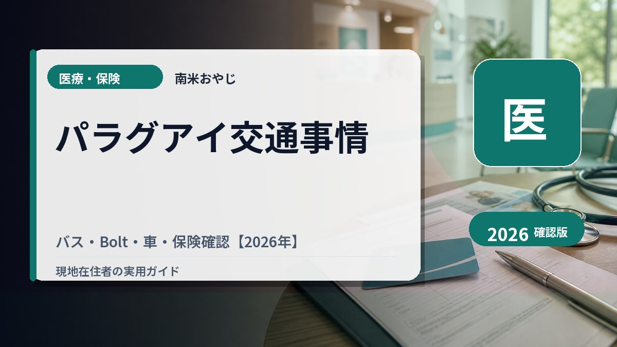 パラグアイ交通事情｜バス・Bolt・車・保険確認【2026年】 の内容を表すサムネイル画像