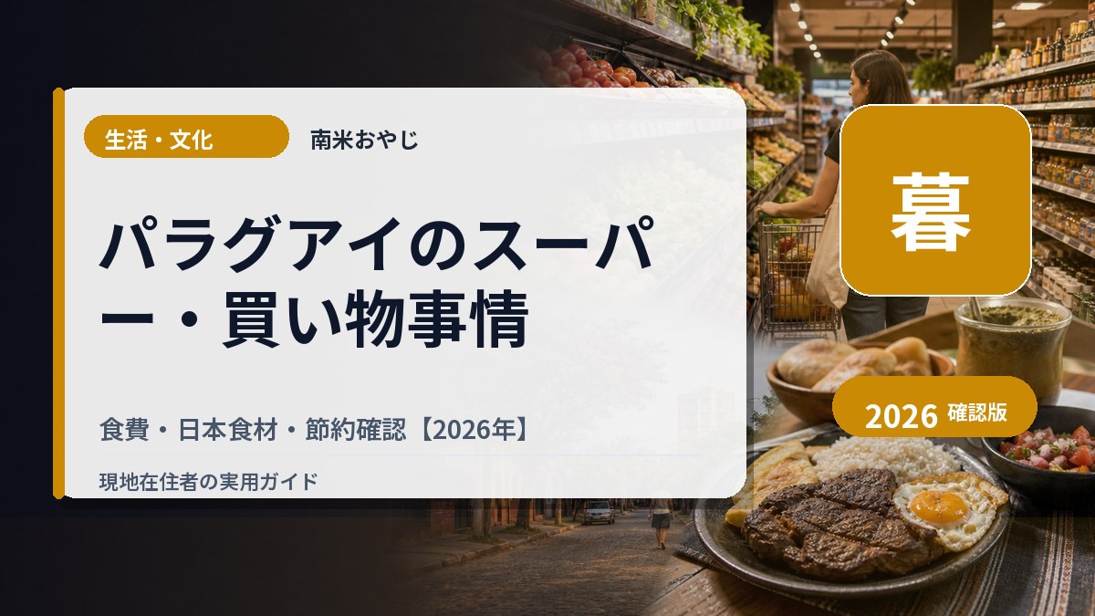 パラグアイのスーパー・買い物事情｜食費・日本食材・節約確認【2026年】 の内容を表すサムネイル画像