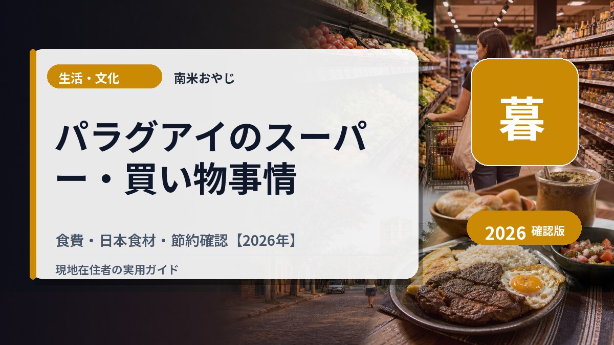 パラグアイのスーパー・買い物事情｜食費・日本食材・節約確認【2026年】 の内容を表すサムネイル画像