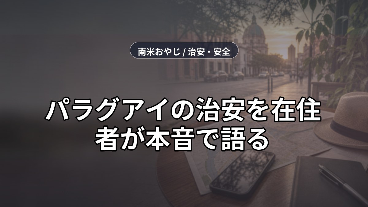 パラグアイの治安を在住者が本音で語る｜危険？安全？住んでわかった実情【2026年版】 のサムネイル画像