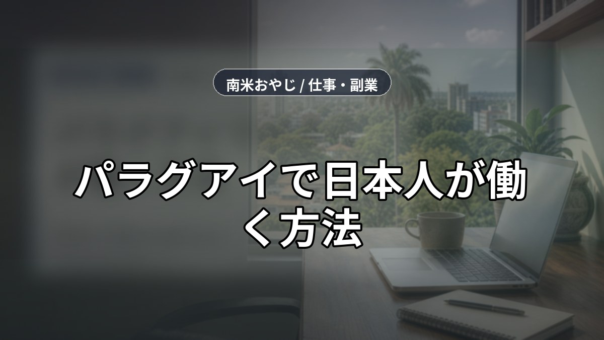 パラグアイで日本人が働く方法｜現地法人就職と起業の比較 のサムネイル画像