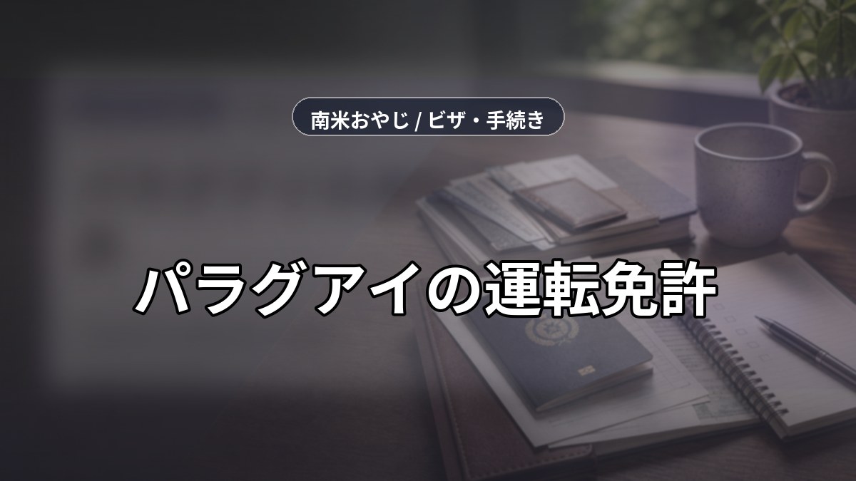 パラグアイの運転免許｜日本免許の切替手順と注意点 のサムネイル画像