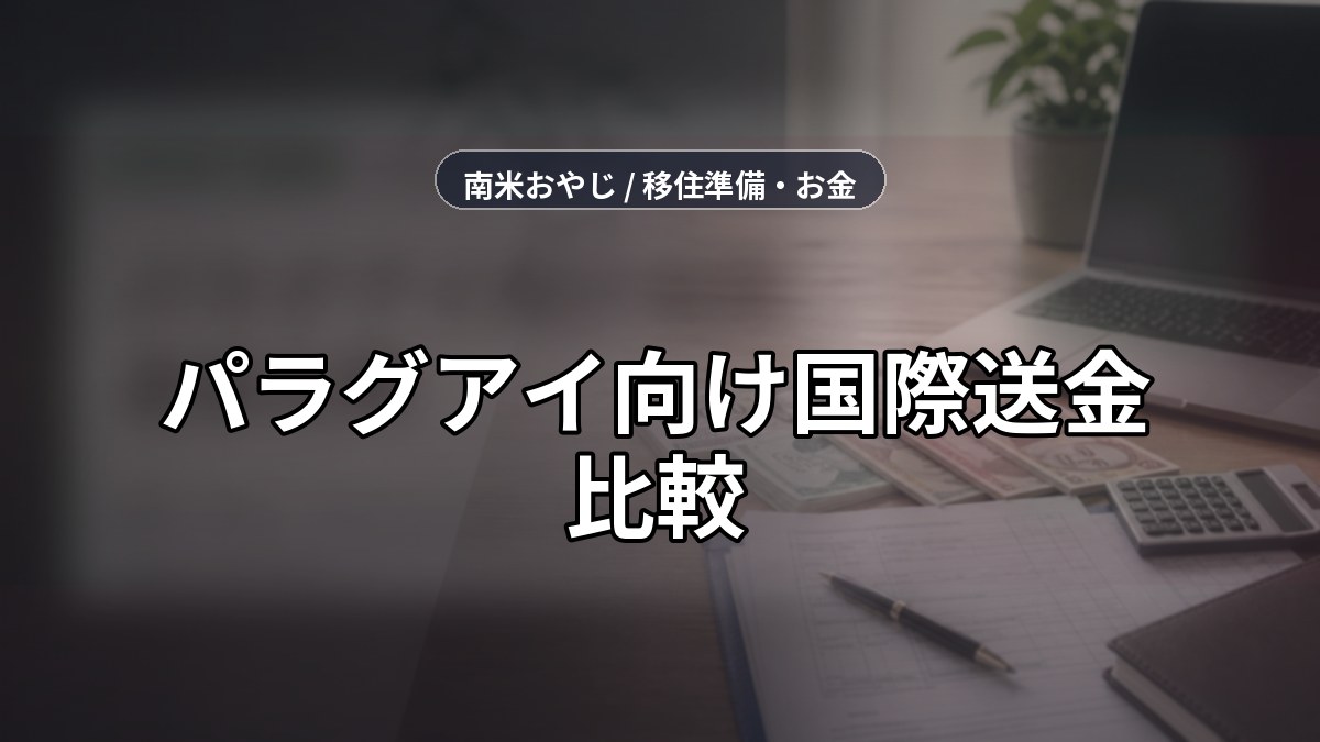 パラグアイ向け国際送金比較｜銀行・Wise・Western Union【2026年】 のサムネイル画像