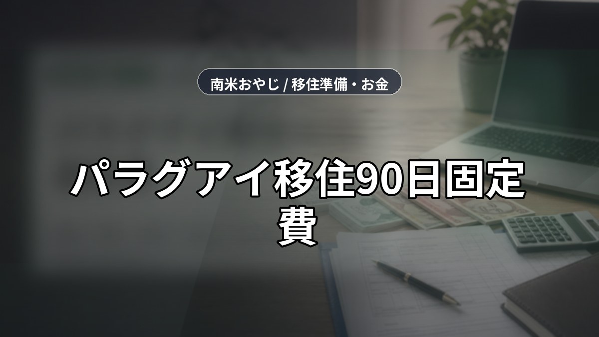 パラグアイ移住90日固定費｜送金・通信・保険・引越し【2026年】 のサムネイル画像