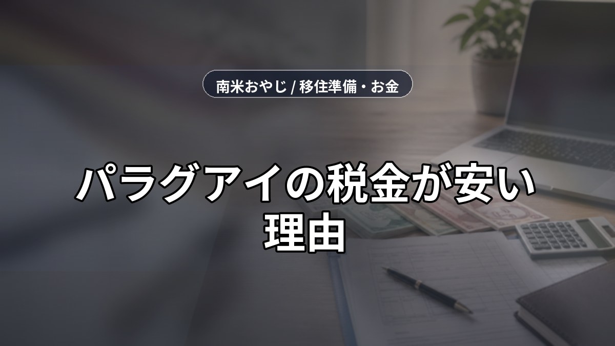 パラグアイの税金が安い理由｜日本との税率比較と注意点【2026年】 のサムネイル画像