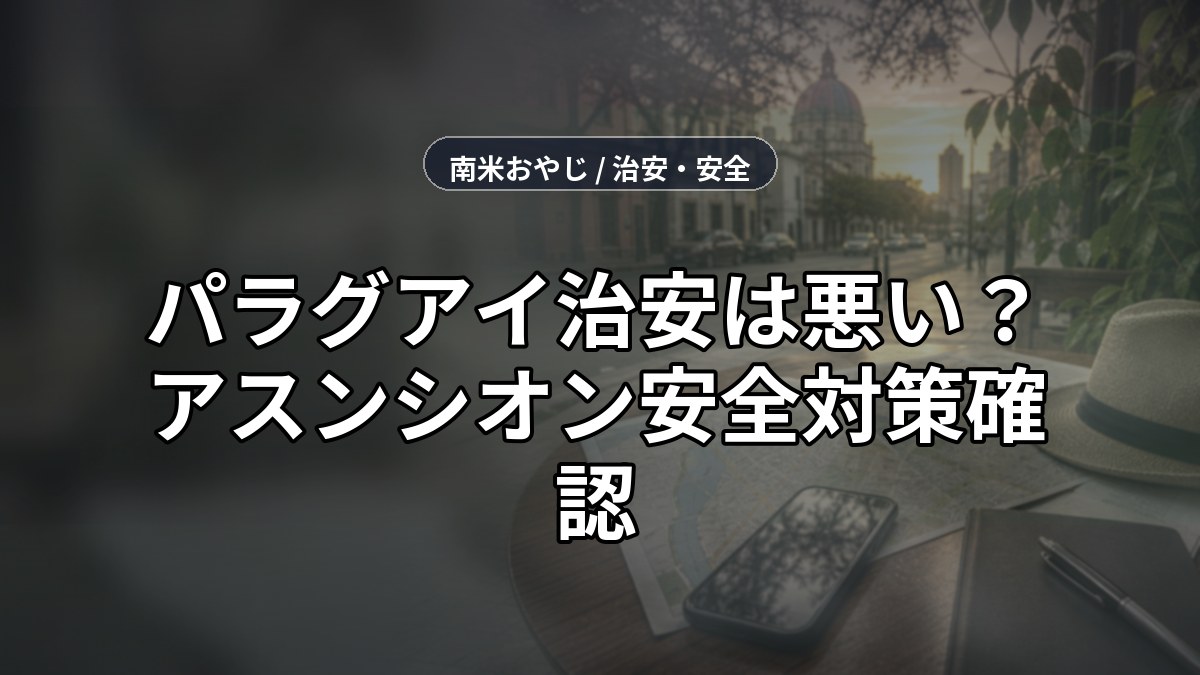 パラグアイ治安は悪い？アスンシオン安全対策確認【2026年】 のサムネイル画像