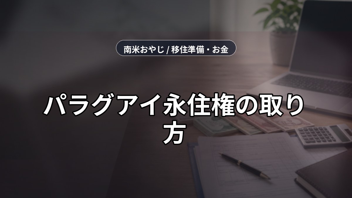 パラグアイ永住権の取り方｜書類・費用・送金の確認手順【2026年】 のサムネイル画像