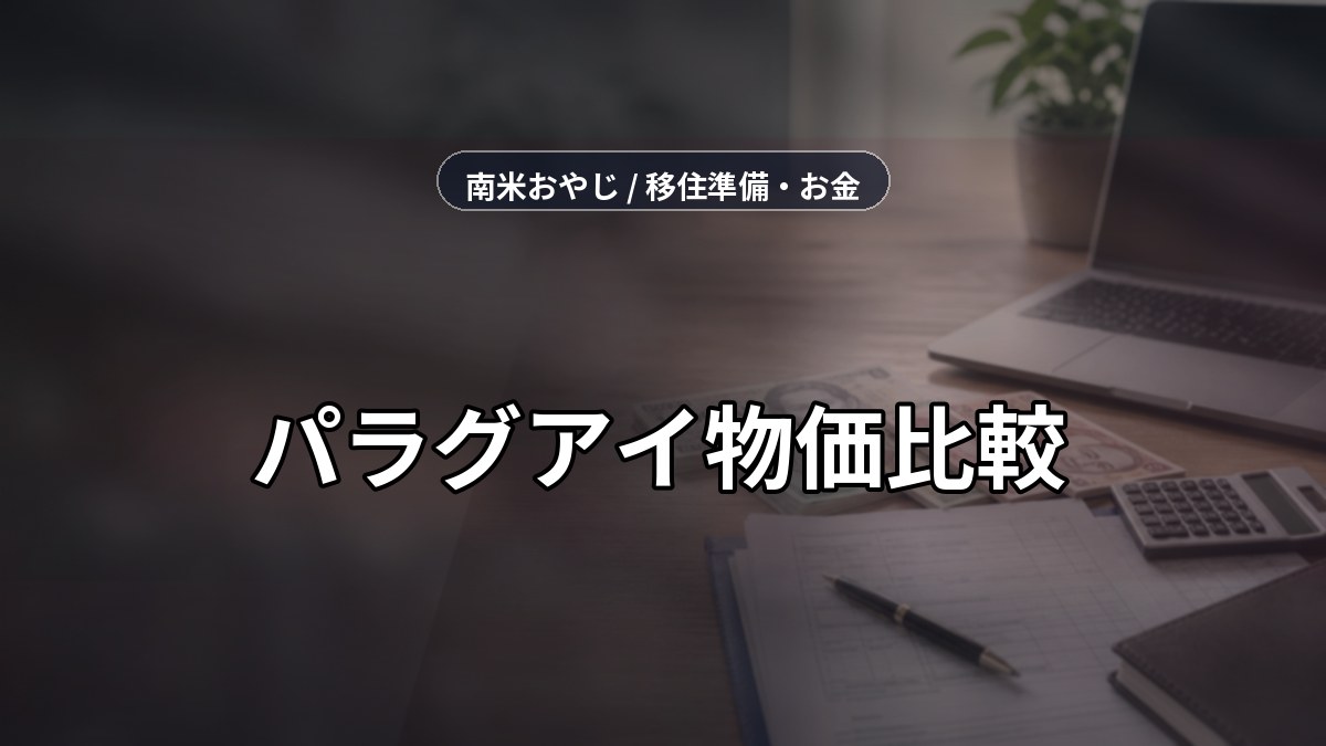 パラグアイ物価比較｜日本との差・送金・税務確認【2026年】 のサムネイル画像
