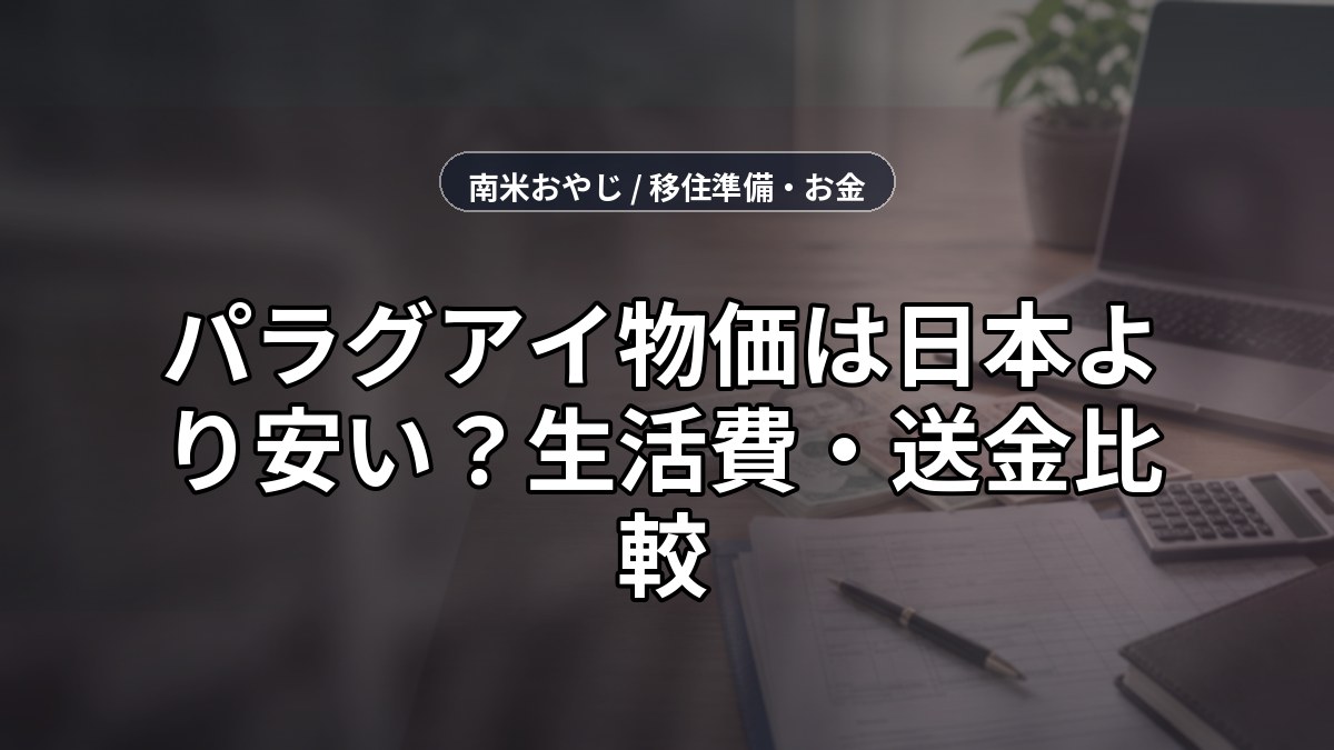 パラグアイ物価は日本より安い？生活費・送金比較【2026年】 のサムネイル画像