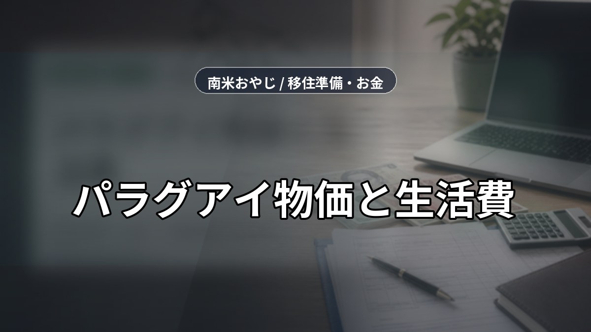 パラグアイ物価と生活費｜支出内訳・送金・税務確認【2026年】 のサムネイル画像